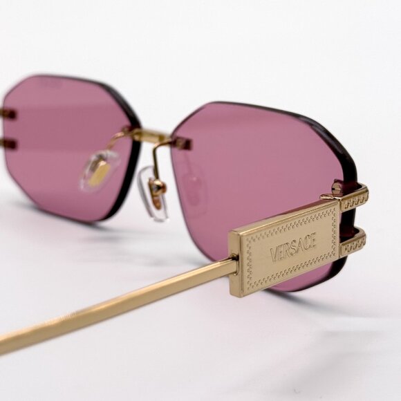 NEW VERSACE VE2274 1002/84 SUNGLASSES VE2274 100284 GOLD PINK MOD 2274 1002/84 - Picture 7 of 10